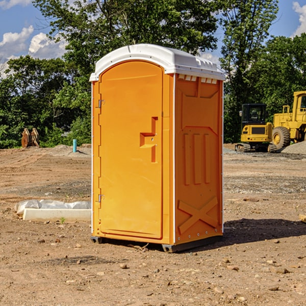 how often are the porta potties cleaned and serviced during a rental period in Coffey County